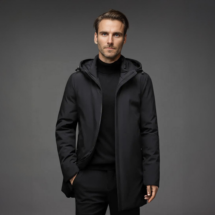Men's Jacket | Hooded | Wind-Resistant | Winter - Black