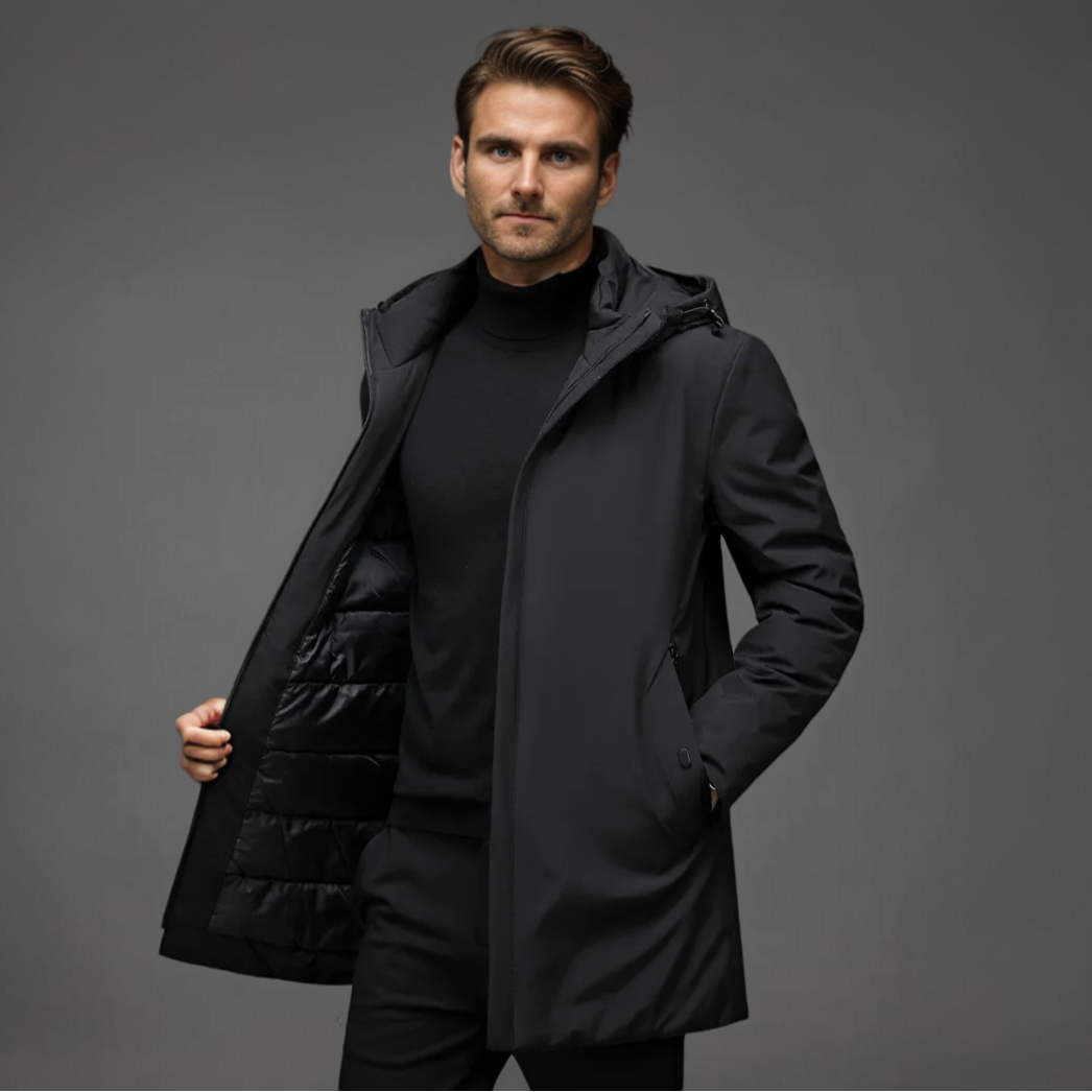 Men's Jacket | Hooded | Wind-Resistant | Winter
