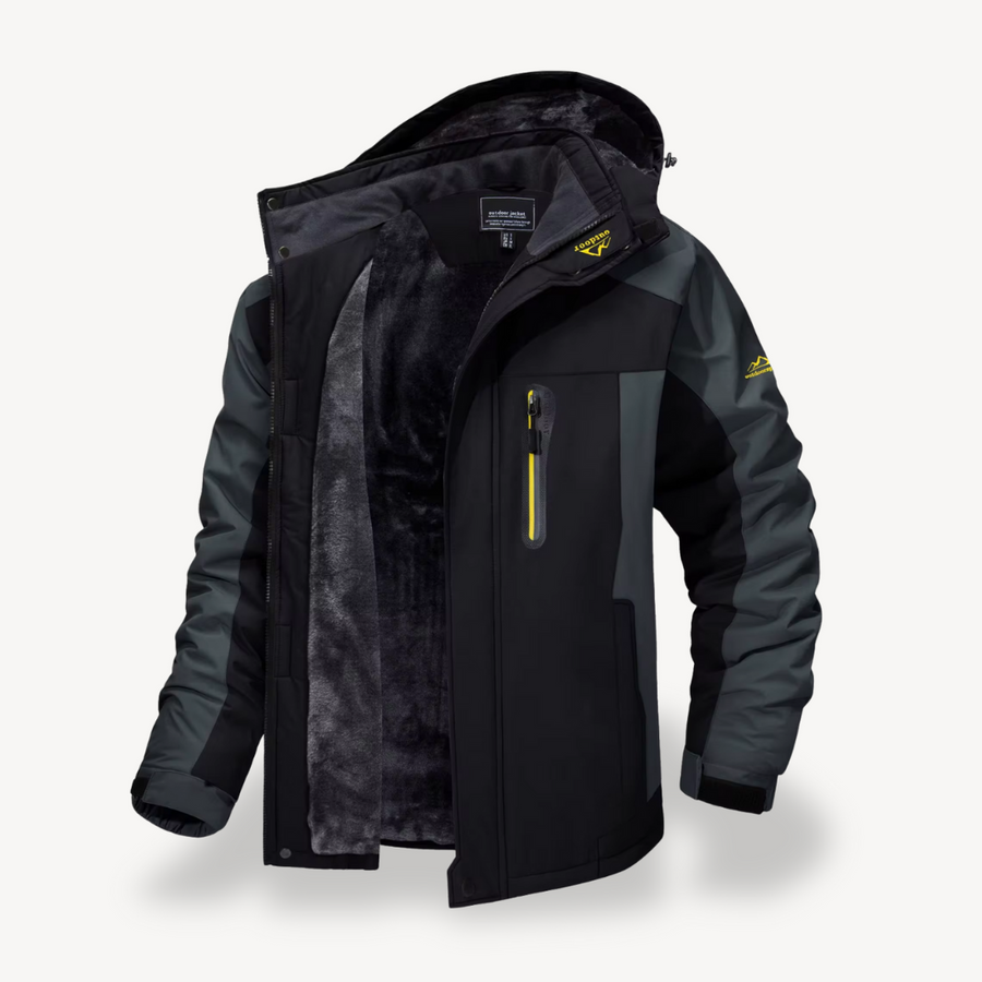 Men's Jacket | Oversized | Hooded | Winter - Black