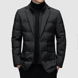 Men's Jacket | Quilted Blazer | Winter - Black