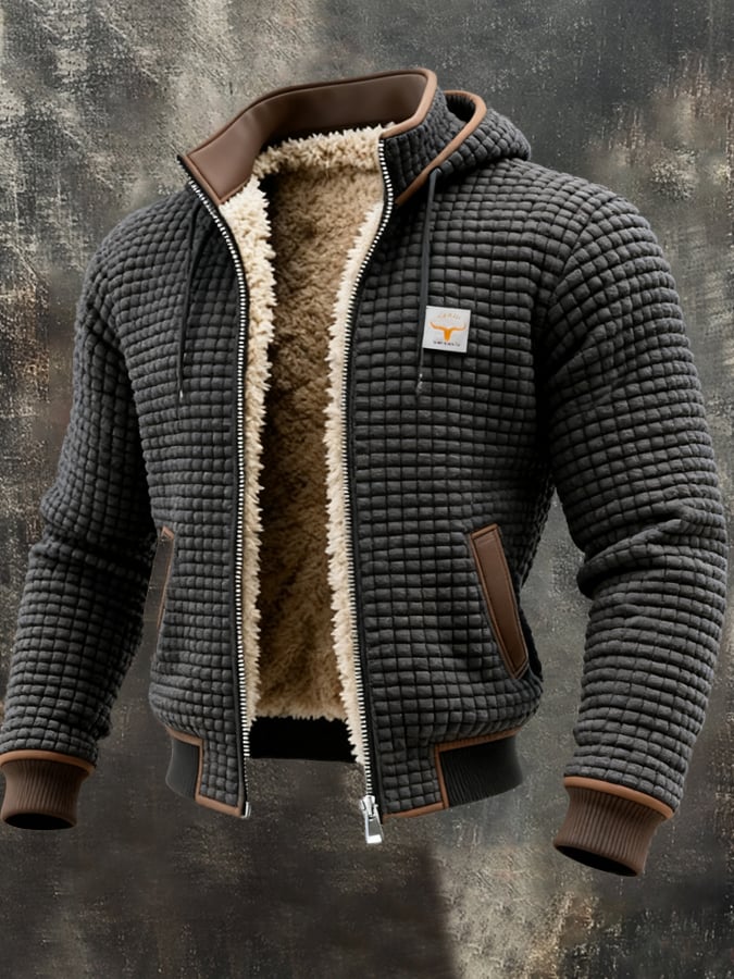 Men's Jacket | Quilted Fleece Lined | Winter - Grey