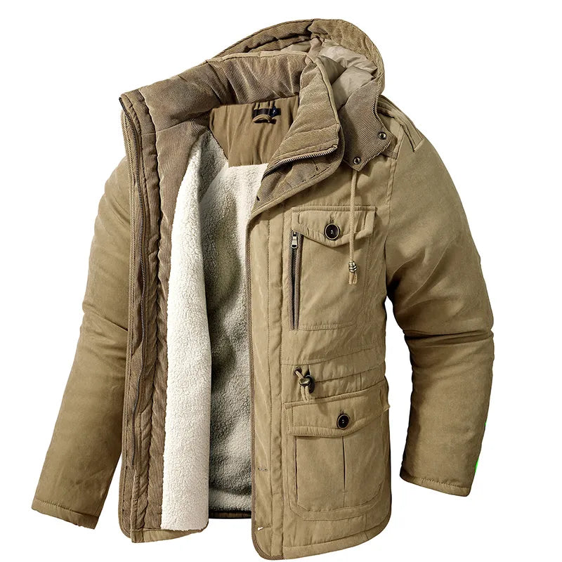 Men's Jacket | Quilted | Full Length | Winter - Khaki