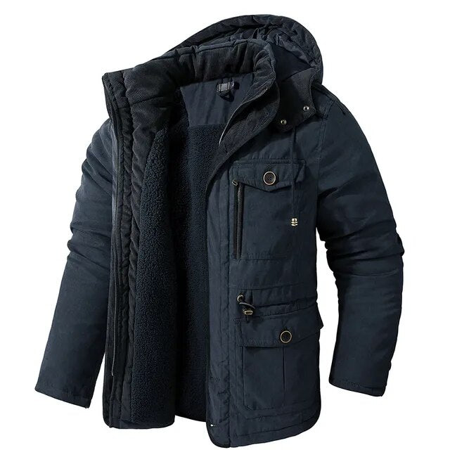 Men's Jacket | Quilted | Full Length | Winter - Navy