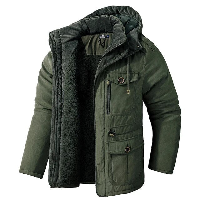 Men's Jacket | Quilted | Full Length | Winter - Olive