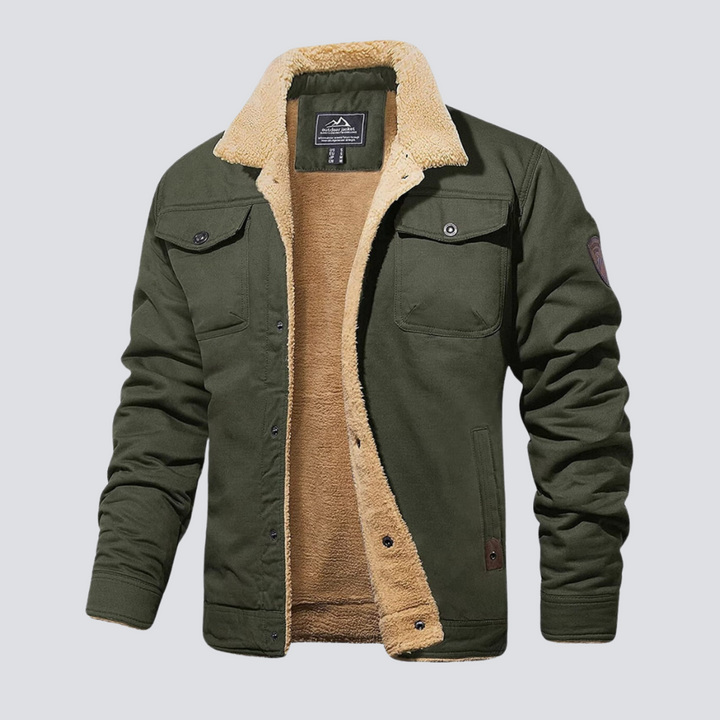 Men's Jacket | Quilted | Sherpa-Lined | Winter - Green
