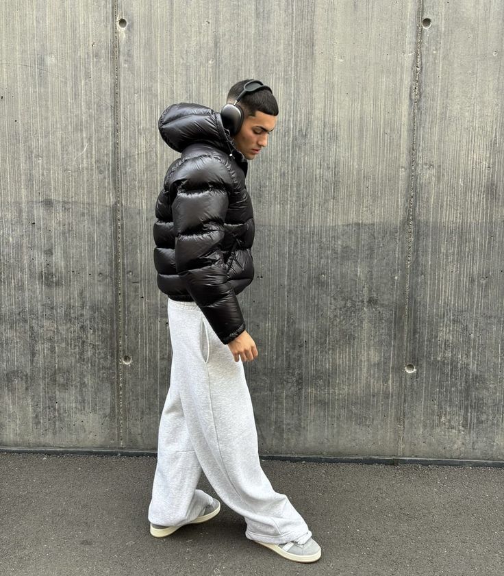 Men's Jacket | Quilted | Sherpa Lined | Winter - Black