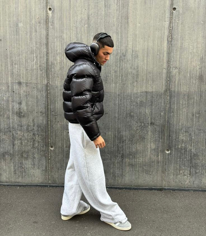 Men's Jacket | Quilted | Sherpa Lined | Winter - Black