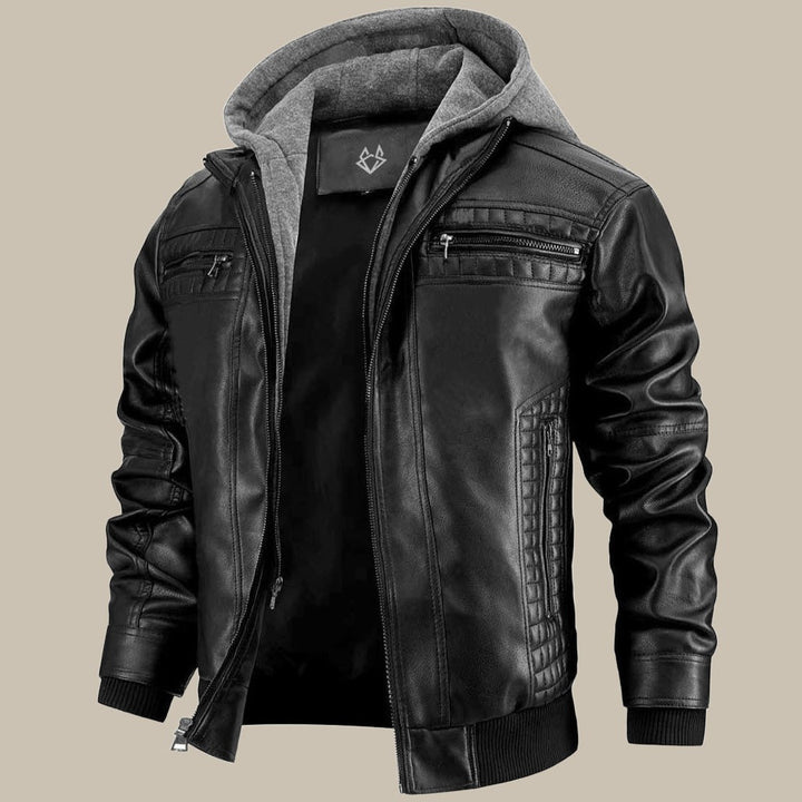 Men's Jacket | Removable Hood | Autumn - Black