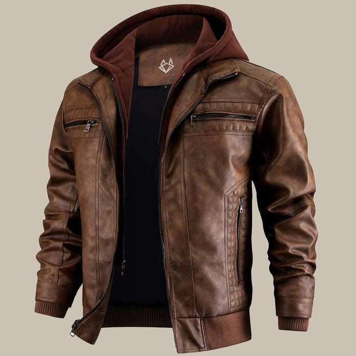 Men's Jacket | Removable Hood | Autumn - Brown
