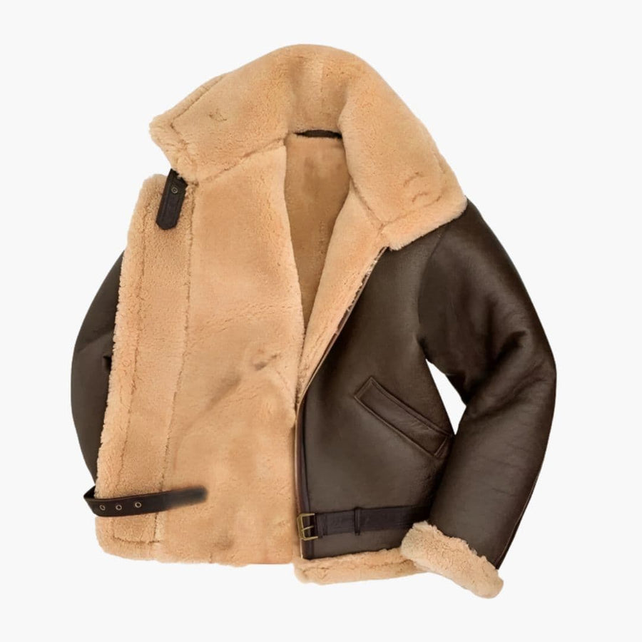 Men's Jacket | Structured | Fleece-Lined | Winter - Brown
