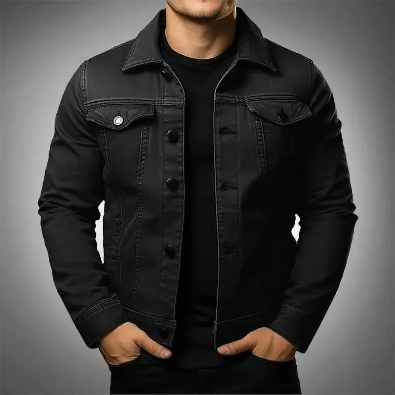 Men's Jacket | Tailored | Button-Down | Autumn - Black