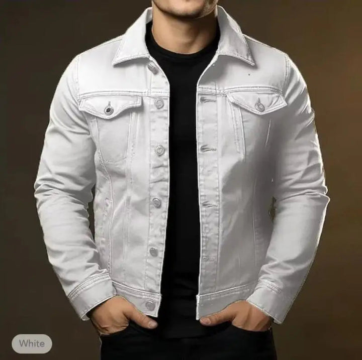 Men's Jacket | Tailored | Button-Down | Autumn - White