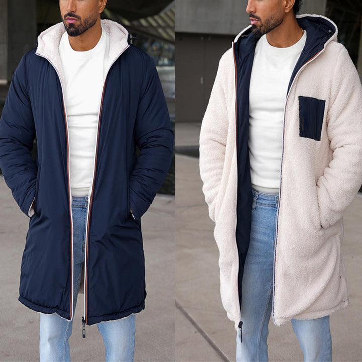 Men's Jacket | Tailored | Button Front | Winter - White/Blue