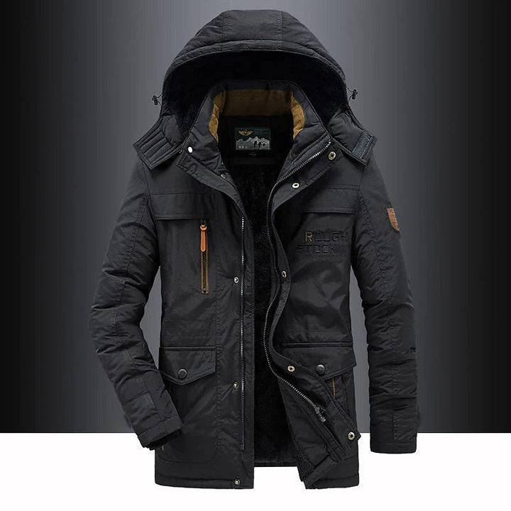 Men's Jacket | Tailored | Hood | Winter - Black