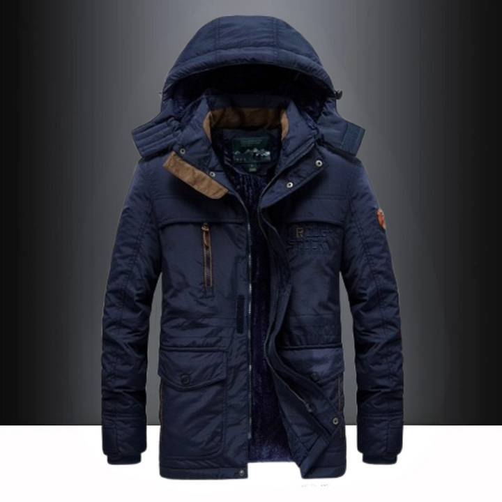Men's Jacket | Tailored | Hood | Winter - Navy