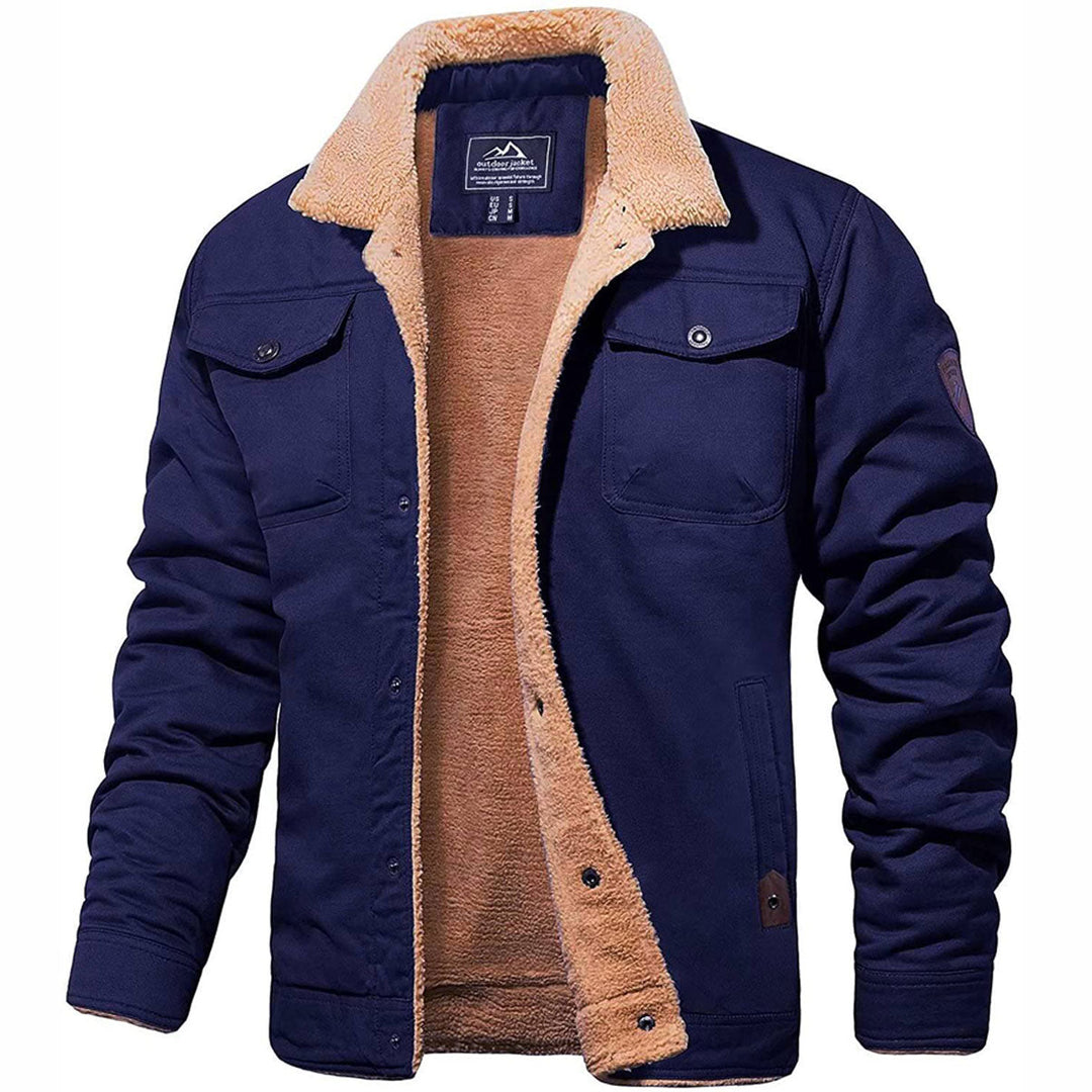 Men's Jacket | Tailored | With Hood | Autumn - Navy