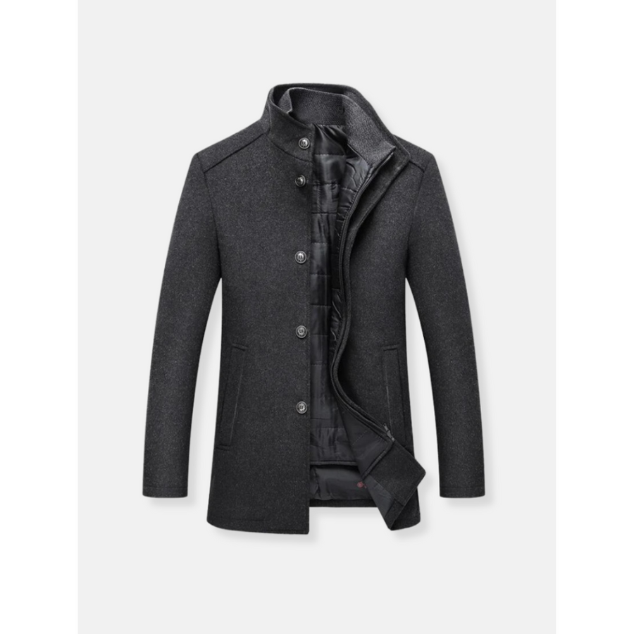 Men's Jacket | Tailored Wool | Full-Length | Winter - Grey