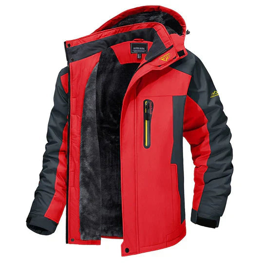 Men's Jacket | Waterproof | Hood | Winter - Red