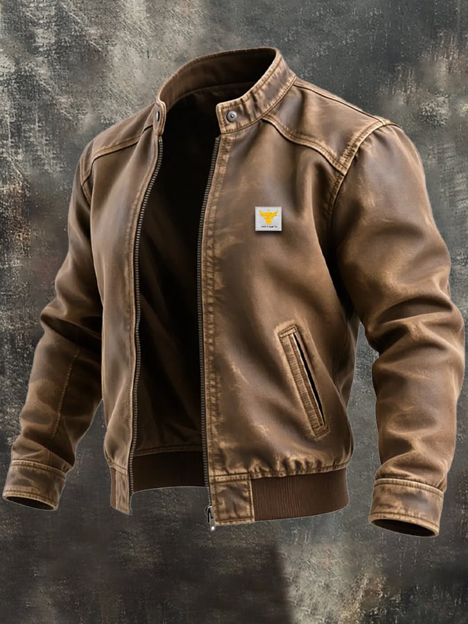 Men's Jacket | Zip Up | Autumn - Brown