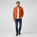 Men's Knit Cardigan Sweater Vest - Warm Layering | Autumn - Rust Red