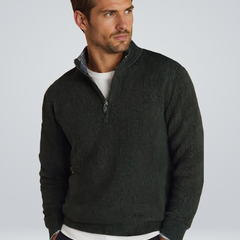Men's Knit Sweater | Half Zipper | Warm | Winter