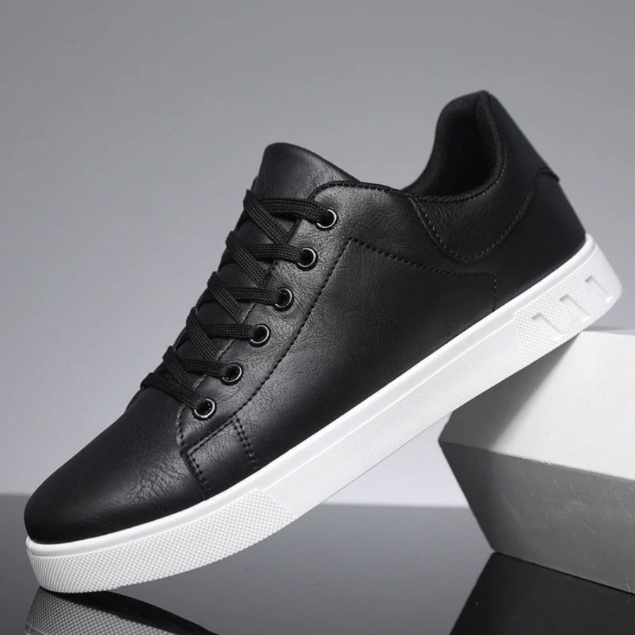 Men's Lace-Up Low-Top Sneakers - Casual Comfort | Spring - Black