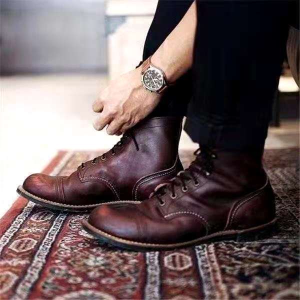 Men's Lace-Up Shoes | Vintage | Casual | Spring - Coffee