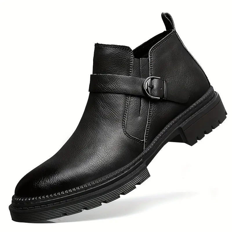 Men's Leather Boots | Buckle Detail | Classic | Winter