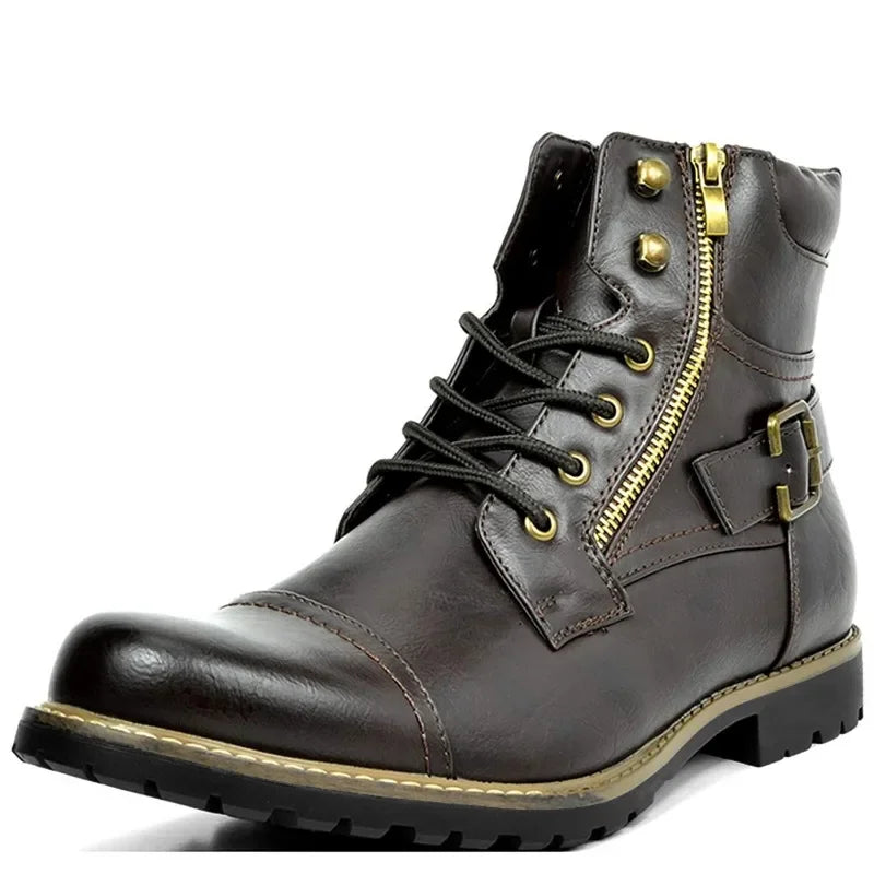 Men's Leather Boots | Lace & Buckle | Autumn