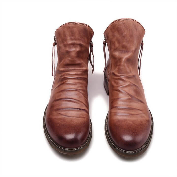 Men's Leather Boots | Western Style | Casual | Winter