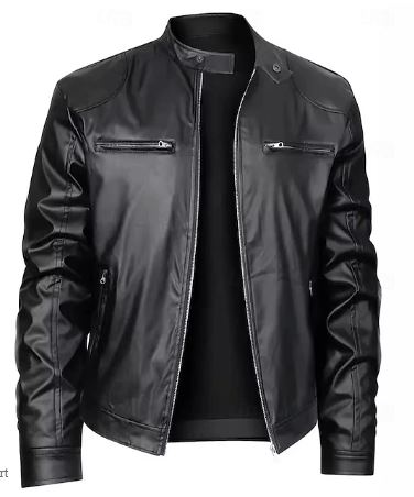 Men's Leather Jacket | Slim Fit | Winter - Black