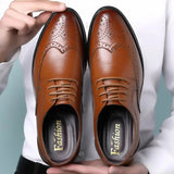 Men's Leather Oxford | Handcrafted | Autumn - Brown