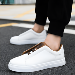 Men's Leather Sneakers | | Versatile | Spring - White