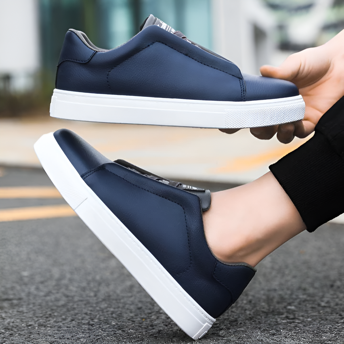 Men's Leather Sneakers | | Versatile | Spring
