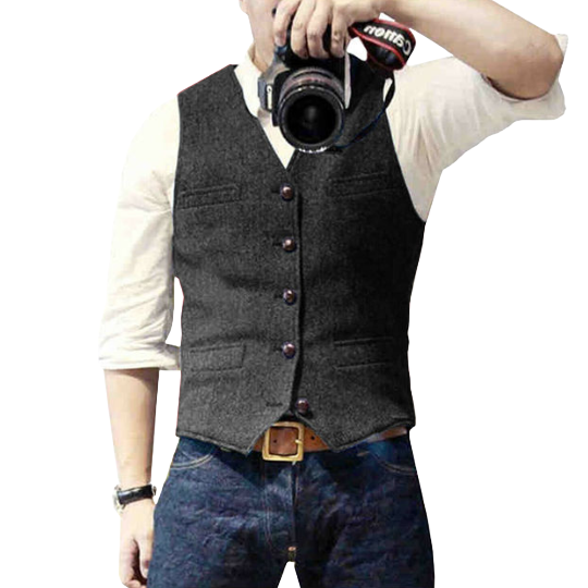 Men's Lightweight Gilet Vest - Versatile Layering | Autumn - Black