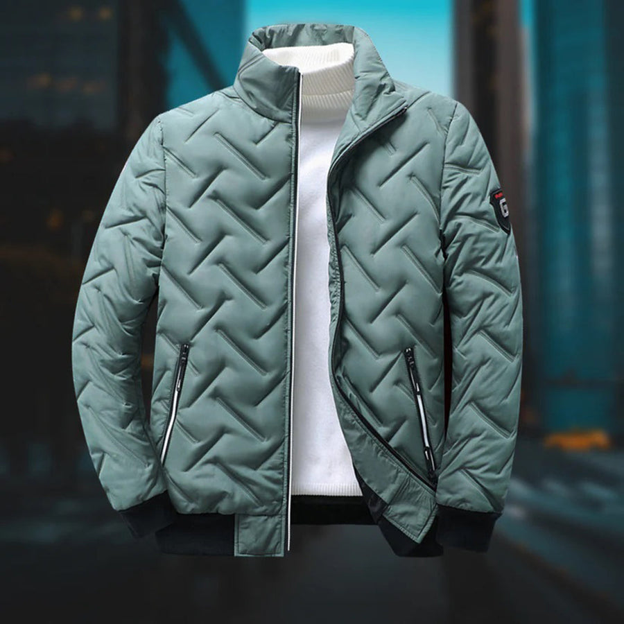 Men's Lightweight Puffer Jacket - Modern Quilted Design | Winter - Green