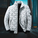 Men's Lightweight Puffer Jacket - Modern Quilted Design | Winter - Grey