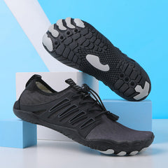 Men's Lightweight Quick Dry Barefoot Aqua Shoes - Water Ready | Spring - Black