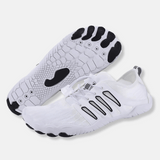 Men's Lightweight Quick Dry Barefoot Aqua Shoes - Water Ready | Spring - White/Black