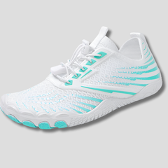 Men's Lightweight Quick Dry Barefoot Aqua Shoes - Water Ready | Spring - White/Blue