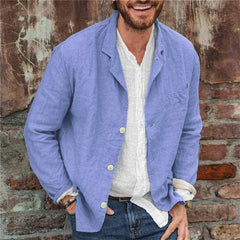 Men's Linen Blazer | Relaxed Fit | Summer - Blue
