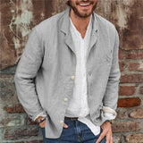 Men's Linen Blazer | Relaxed Fit | Summer - Gray