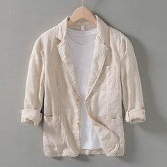 Men's Linen Blazer | Relaxed Fit | Summer - Beige
