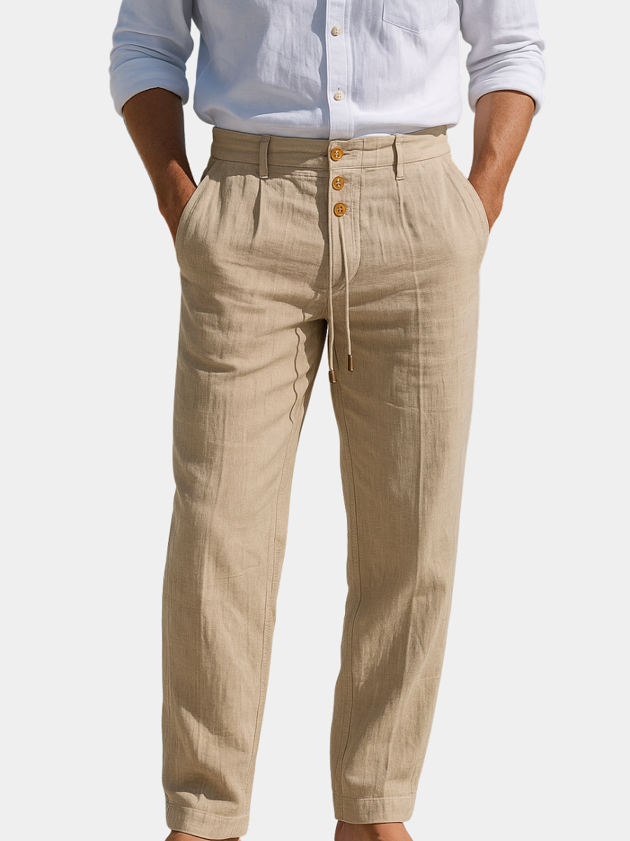 Men's Linen Pants - Breathable Summer Trousers