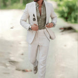 Men's Linen Suit | Tailored Fit | Summer - Beige