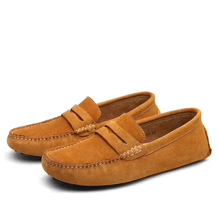 Men's Loafers | Slip-On | Italian Suede | Spring - Tan