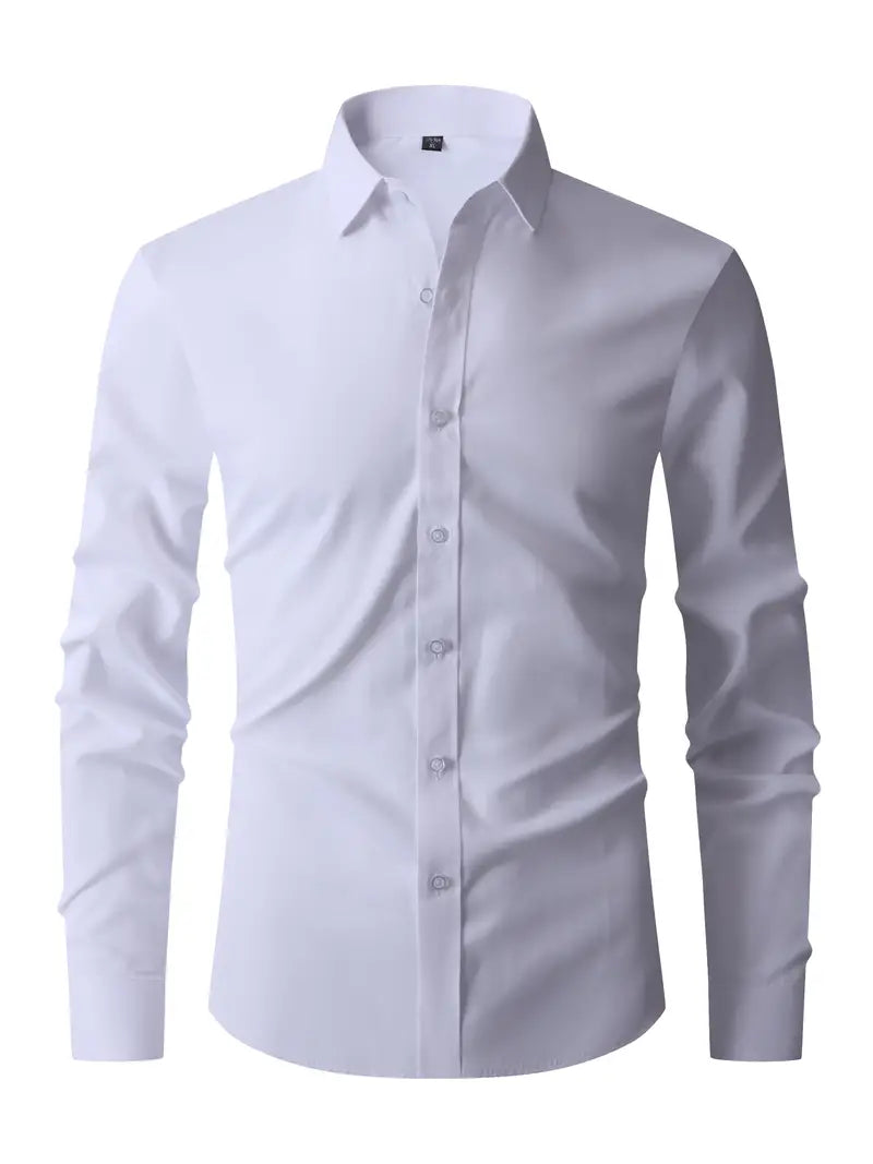 Men's Long Sleeve Dress Shirt - Tailored Fit | Spring - White