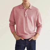 Men's Long Sleeve Polo | Polycotton | Versatile | Autumn - Light Pink