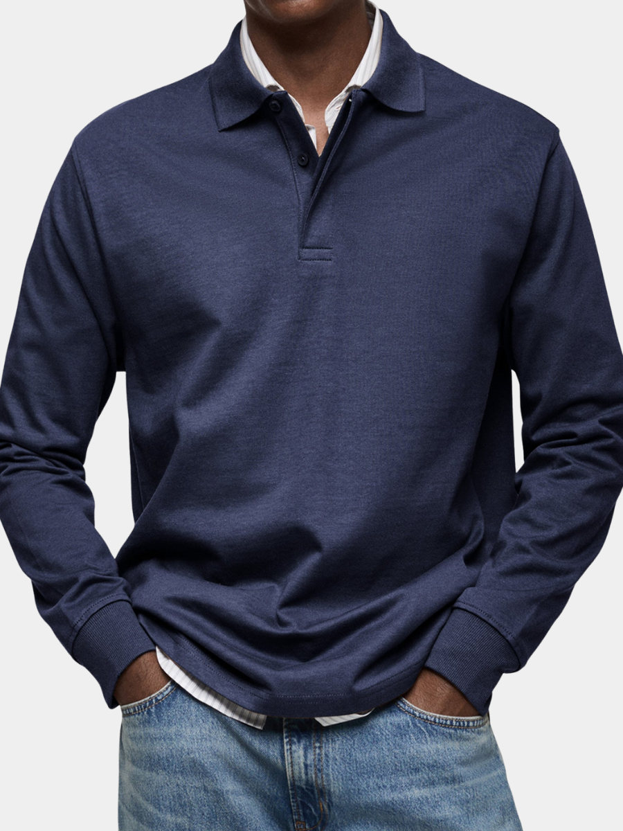 Men's Long Sleeve Polo Shirt - Classic Fit | Autumn