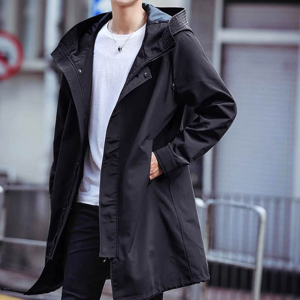 Men's Long Windproof Coat | Minimalist Design | Winter